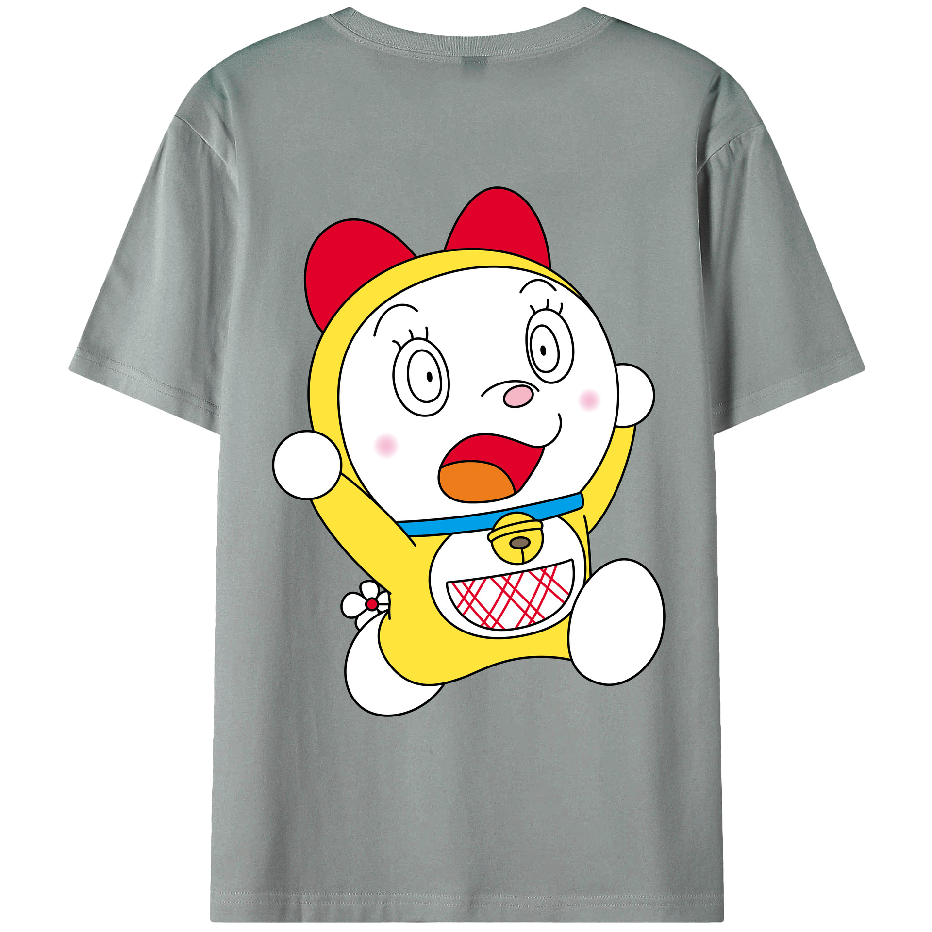 （画像用） ドラえもん ドラミ Doraemon Dorami 綿100％ メンズ半袖Tシャツ（バックプリント） 通気性